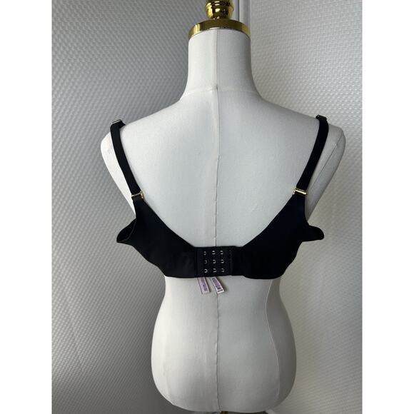 Victoria Secret Incredible Lined Demi UNDERWire Black Bra 40D Padded - Picture 7 of 8